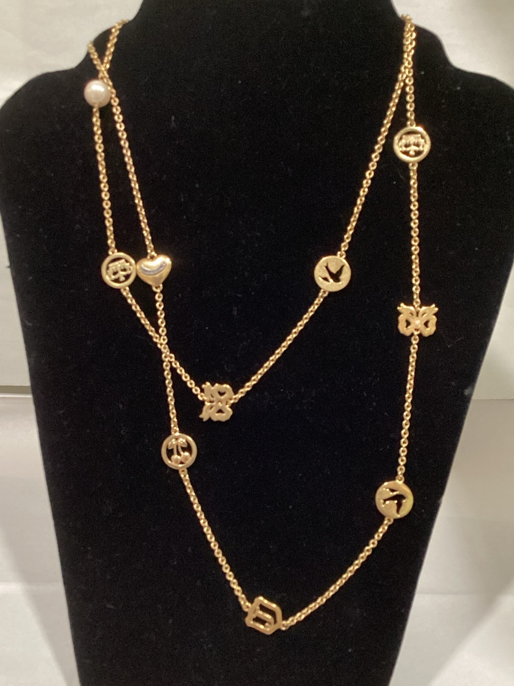 Juicy Couture Gold-Tone Charm Long Layered Necklace